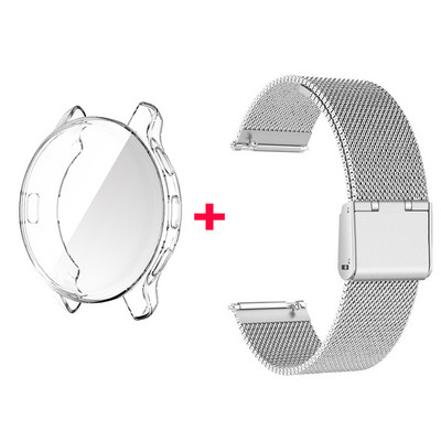 Metalinė apyrankė skirta Garmin Venu 2 Plus Venu 2 2S dirželiui iš nerūdijančio plieno juostos Garmin Vivoactive 4 4s visiškai dengiamam apsauginiam dėklui