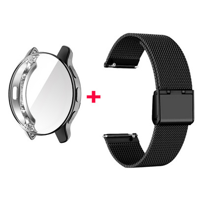 Metalinė apyrankė skirta Garmin Venu 2 Plus Venu 2 2S dirželiui iš nerūdijančio plieno juostos Garmin Vivoactive 4 4s visiškai dengiamam apsauginiam dėklui