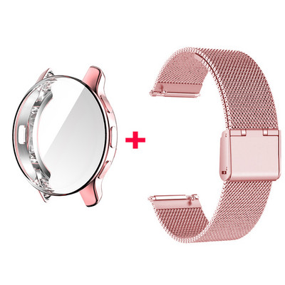 Metalinė apyrankė skirta Garmin Venu 2 Plus Venu 2 2S dirželiui iš nerūdijančio plieno juostos Garmin Vivoactive 4 4s visiškai dengiamam apsauginiam dėklui