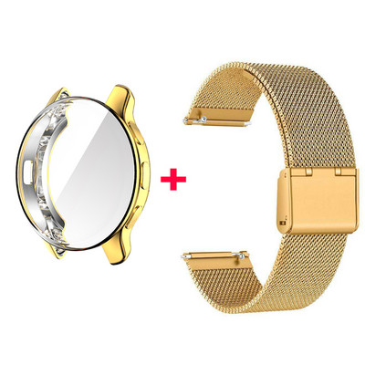 Metalinė apyrankė skirta Garmin Venu 2 Plus Venu 2 2S dirželiui iš nerūdijančio plieno juostos Garmin Vivoactive 4 4s visiškai dengiamam apsauginiam dėklui