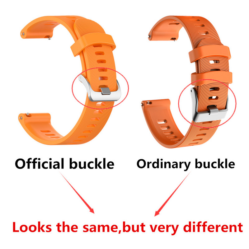 Garmin 245 szíjhoz hivatalos gombos szilikon óraszíj sportszíj Forerunner 245M/645/Vivoactive 3/Venu/Venu SQ karkötőhöz