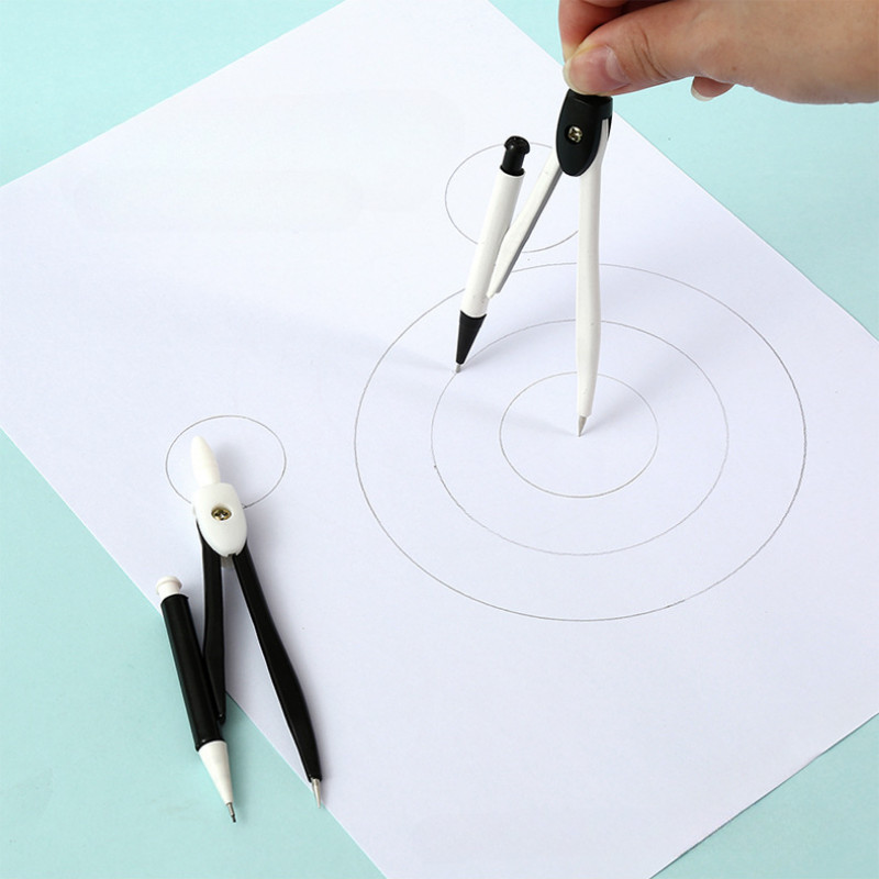 Īss praktisks profesionāls kompasu komplekts Skolas birojs Zīmēšana Matemātika Ģeometrija Mācību rīki Skolēniem Dāvanu balvas