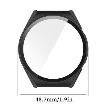 Протектор за екран на часовник за Xiaomi Watch S1 PC + закалено фолио Многоцветен калъф от една част Смарт аксесоари броня Аксесоари