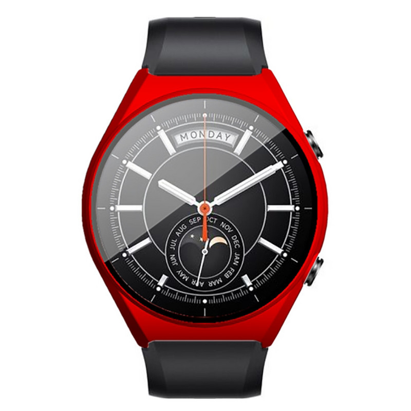 Laikrodžio ekrano apsauga, skirta „Xiaomi Watch S1 PC“ + grūdinta plėvelė kelių spalvų vientisas dėklas Išmanieji priedai buferio priedai