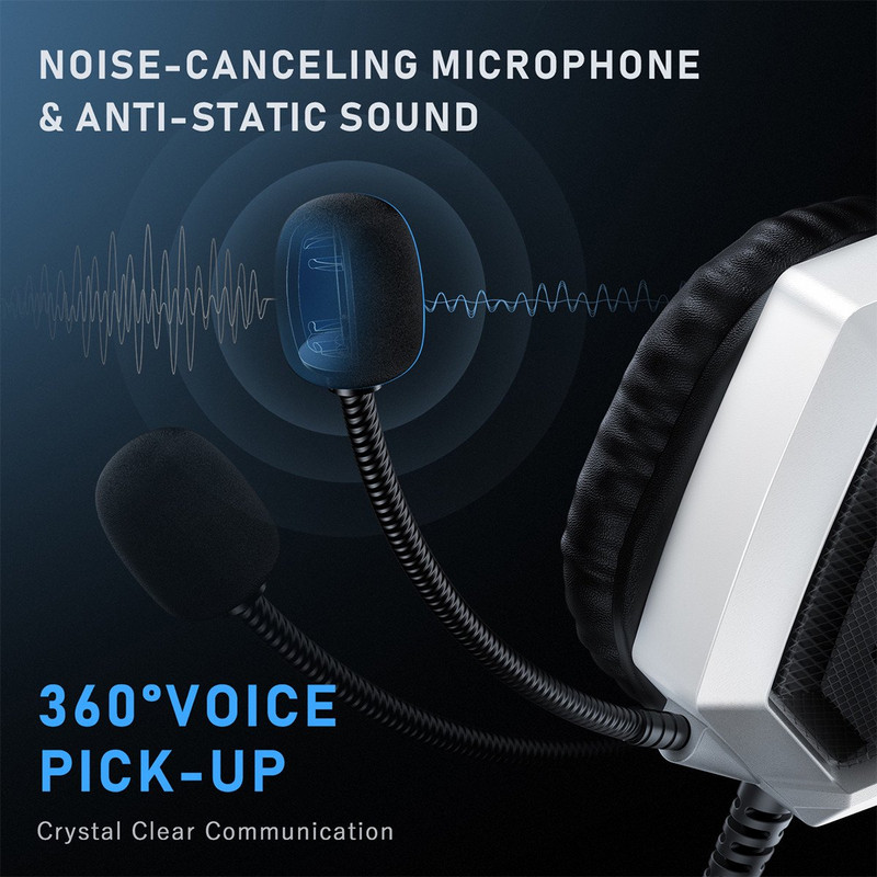 Vezetékes LED-es fejhallgató mikrofonnal Fülre helyezhető játékos fejhallgató térhatású hang mikrofonnal PC-hez Számítógép Laptop PS4 PS5 XBox kapcsoló