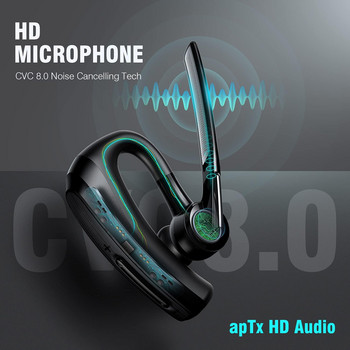 Bluetooth слушалка с CVC8.0 шумопотискащ микрофон Ключ за заглушаване Слушалки със свободни ръце за мобилни телефони Компютър Лаптоп Бизнес Шофьор на камион
