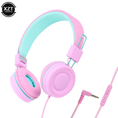 Ενσύρματα ακουστικά κεφαλής με μικρόφωνο 3D Stereo για φορητό υπολογιστή υπολογιστή Παιδικά ακουστικά μουσικής