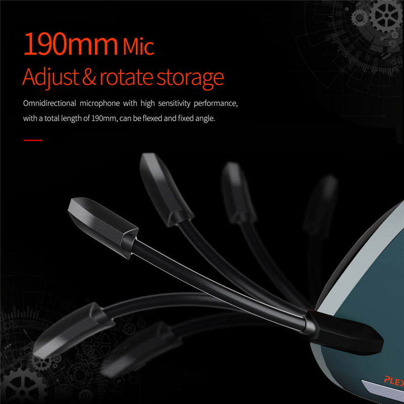 Ακουστικά παιχνιδιών Plextone G800 Ελαφριά ακουστικά PC Gamer 50mm Μονάδα κόρνας 190mm Μικρόφωνο για φορητό φορητό υπολογιστή PS4 XBOX One Auriculare