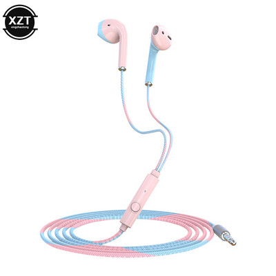 U24 Wired Stereo Headset Earphones Running Music Game Headphones Noise Reduction Headset with Microphone for Phone PC Laptop