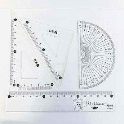4 τμχ/Σετ AIHAO LB00498 Σετ χάρακα 15cm Πλαστική Γεωμετρία Μαθηματικά Τετράγωνο Σχέδιο Πυξίδα Χαρτικά Γωνιακοί χάρακες για σχολικά είδη