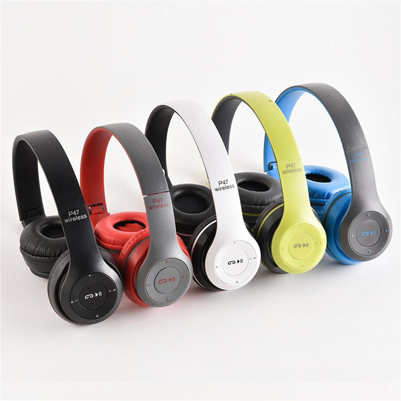 1vnt P47 belaidės ausinės Bluetooth ausinės sulankstomos žemos dažnio HiFi ausinės Palaiko TF Card stereo ausines, skirtas HuaWei XiaoMi