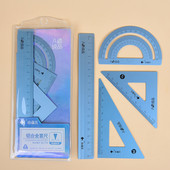 4 vienā matemātiskās ģeometrijas zīmēšanas komplekts ar 15/18 cm lineāliem transportieri, alumīnija sakausējuma studentu kancelejas piederumi, zīmēšanas rīks 1169