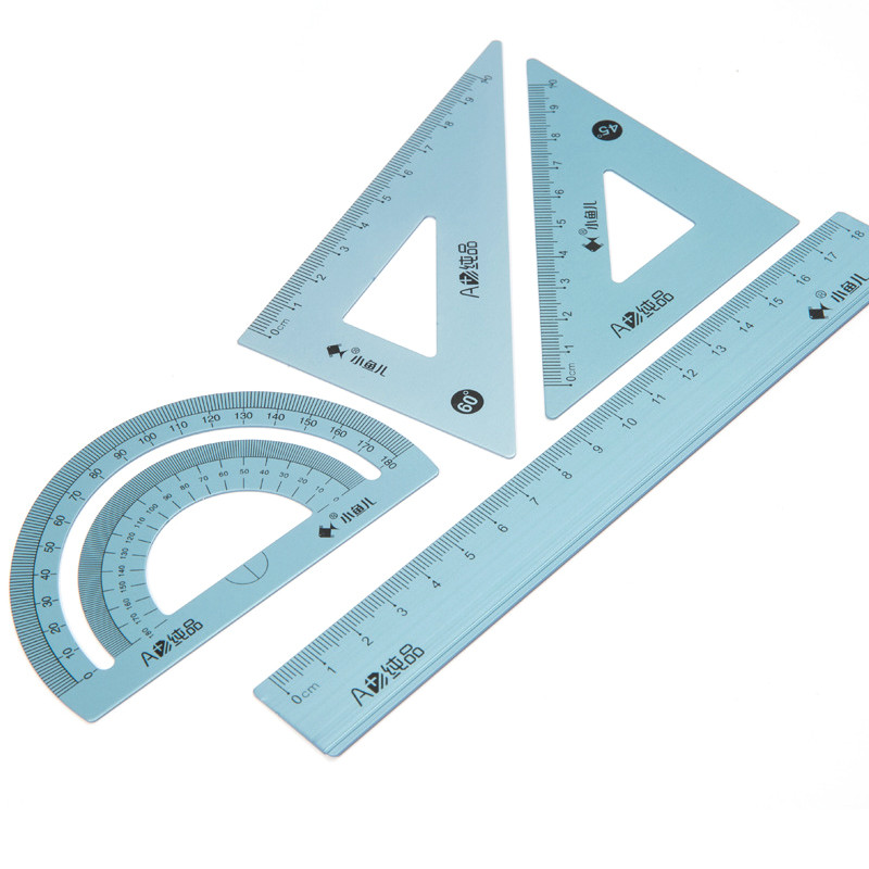4 vienā matemātiskās ģeometrijas zīmēšanas komplekts ar 15/18 cm lineāliem transportieri, alumīnija sakausējuma studentu kancelejas piederumi, zīmēšanas rīks 1169