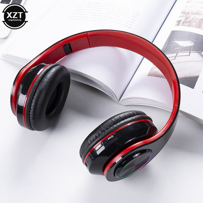 B39 Ακουστικά Bluetooth Ασύρματα φωτεινά ακουστικά πτυσσόμενα στερεοφωνικά ακουστικά με υποστήριξη μικροφώνου Κάρτα SD για Xiaomi iPhone