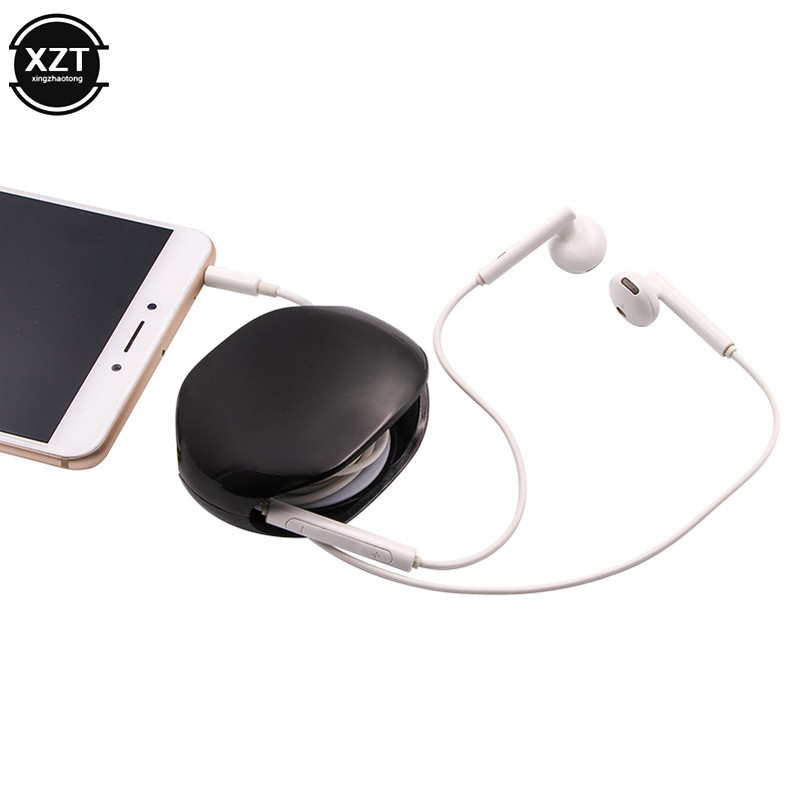 Push tipo ištraukiamas daugiafunkcis ausinių suktuvas nešiojamasis telefono duomenų kabelis, automatinio paėmimo skaitmeninio laido saugojimo paketas