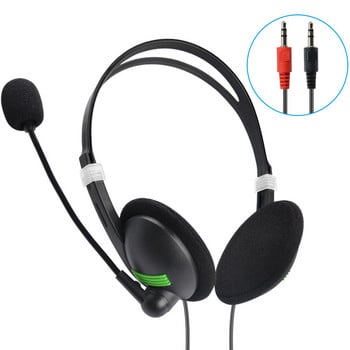 Wierd Headphones 3,5mm Ακουστικά ακύρωσης θορύβου Gamer Μικρόφωνο γενικής χρήσης ακουστικά με μικρόφωνο για υπολογιστή / φορητό υπολογιστή / υπολογιστή