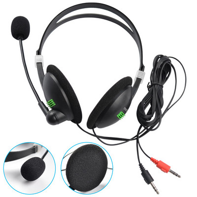 Странни слушалки 3,5 мм шумопотискащи слушалки Геймърски микрофон Универсални слушалки с микрофон за компютър/лаптоп/компютър