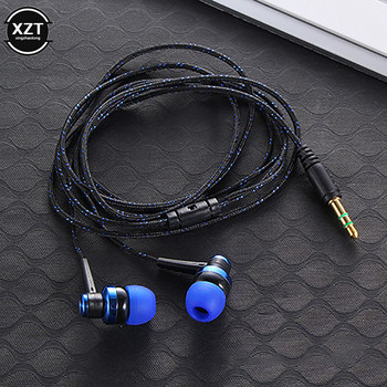 Νέο ενσύρματο ακουστικό Stereo In-Ear 3,5 mm Ακουστικά ακουστικών με καλώδιο ύφανσης νάιλον για φορητό υπολογιστή ακουστικά παιχνιδιών μουσικής