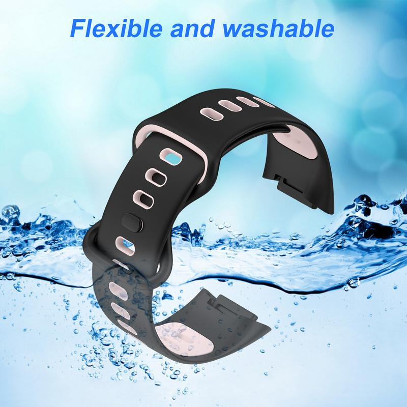 Ρυθμιζόμενο λουράκι ρολογιού σιλικόνης Αντικατάσταση διπλού χρώματος λουράκι ρολογιού για γυναίκες και άνδρες συμβατό με Fitbits Charge 5