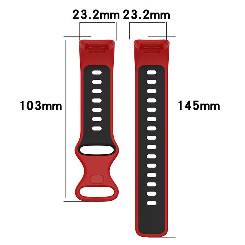 Ρυθμιζόμενο λουράκι ρολογιού σιλικόνης Αντικατάσταση διπλού χρώματος λουράκι ρολογιού για γυναίκες και άνδρες συμβατό με Fitbits Charge 5