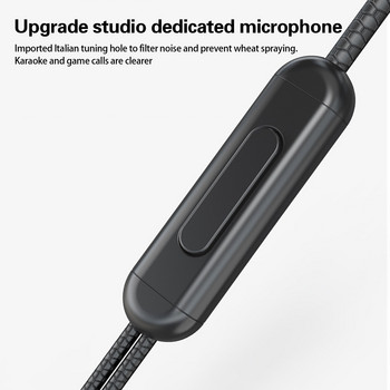 Кабелни слушалки за поставяне в ухото с микрофон за лаптоп 3,5 мм кабелни слушалки за смартфони Ios и Android Безплатна доставка