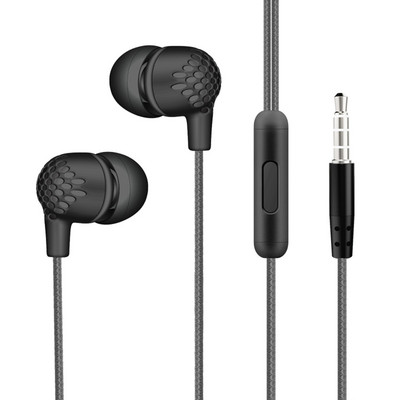 Kõrvasisesed juhtmega kõrvaklapid mikrofoniga sülearvuti jaoks 3,5 mm juhtmega kõrvaklapid iOS-i ja Android-nutitelefonide jaoks Tasuta kohaletoimetamine