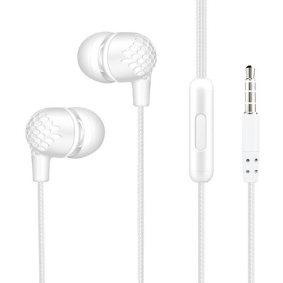 Į ausis įdedamos laidinės ausinės su mikrofonu nešiojamam kompiuteriui 3,5 mm laidinės ausinės, skirtos IOS ir Android išmaniesiems telefonams Nemokamas prekių pristatymas