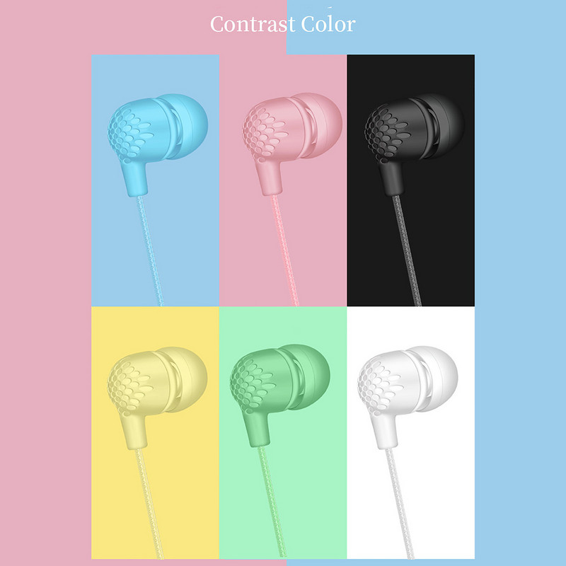 Į ausis įdedamos laidinės ausinės su mikrofonu nešiojamam kompiuteriui 3,5 mm laidinės ausinės, skirtos IOS ir Android išmaniesiems telefonams Nemokamas prekių pristatymas