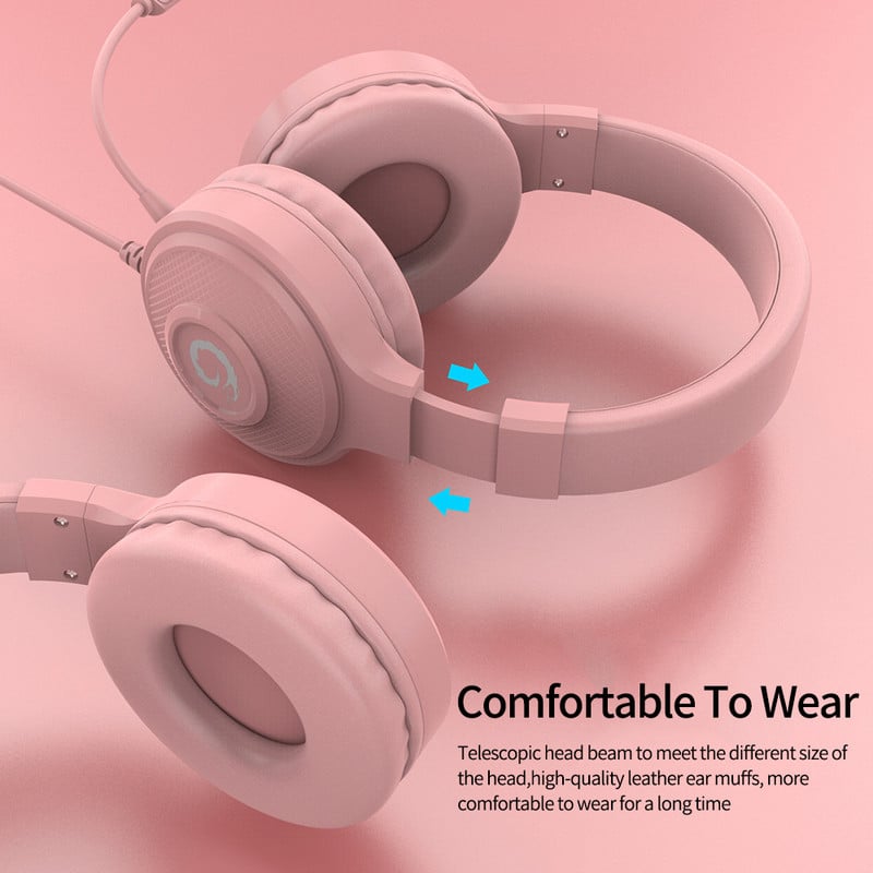 Herné slúchadlá s káblom 3,5 mm s mikrofónom, náhlavné, s kostným vedením, pre PC, notebook, PS4, PS5, telefón