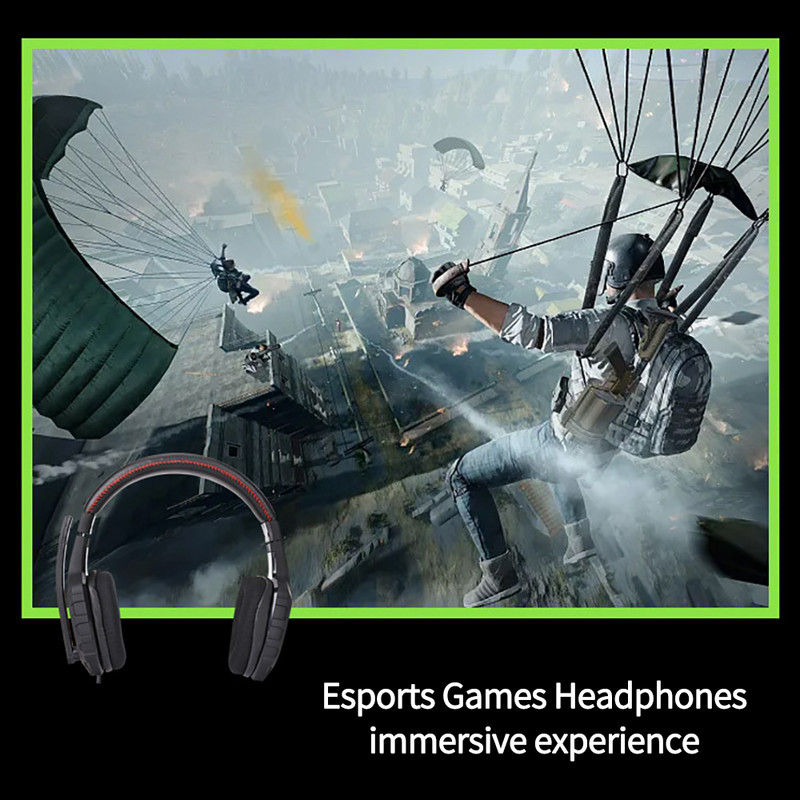 3,5 mm profesionalios e-sportinės ausinės vaikams Šviečiančios žaidimų kompiuterio laidinės ausinės su pasukamu mikrofonu nešiojamam kompiuteriui
