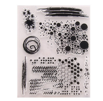 JIANWU Simple Circle Mark Clear Stamps for Scrapbook Frame Journal Transparent Stamp Crafts Clear Stamps