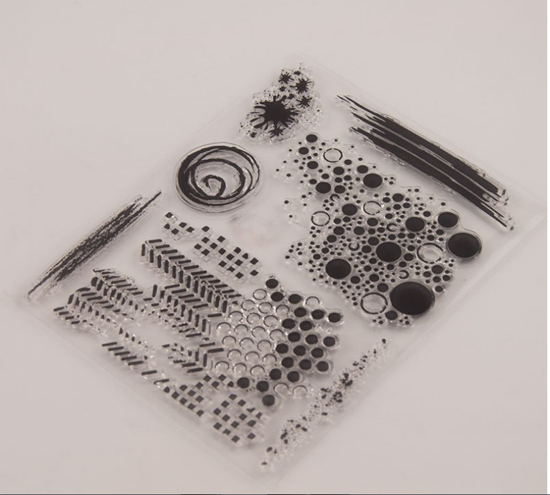 JIANWU egyszerű körjel átlátszó bélyegzők Scrapbook keret naplóhoz Átlátszó bélyeg kézművesség átlátszó bélyegek