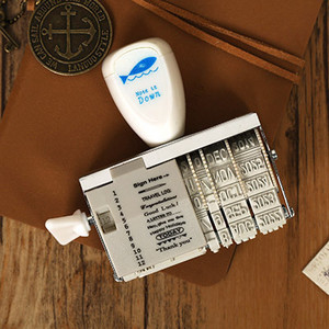 Senovinis reguliuojamas datos voleliu antspaudas Guma Skaidrus datos žodžiai Antspaudas DIY Planner Žurnalas Amatai Kawaii Kanceliarinės prekės Biuro reikmenys