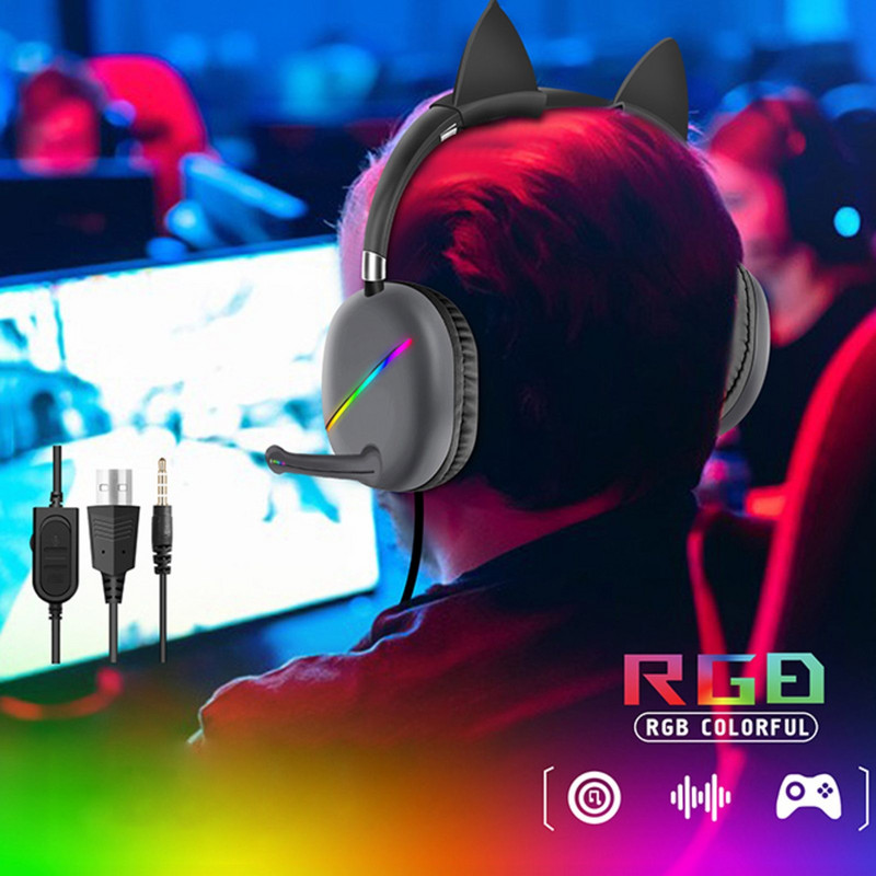 Kassi kõrvaklapid 7.1 mänguripeakomplekt, juhtmega mikrofoniga Mänguri juhtmega mängupeakomplekt kõrvaklapid kõrvaklapid PS4-arvuti sülearvuti jaoks
