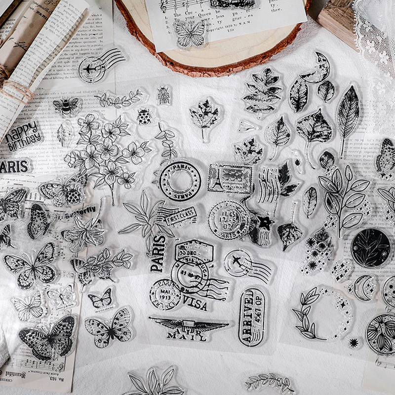 Skaidrūs antspaudai Antspaudai, skirti „pasidaryk pats“ Scrapbooking amatų trafaretų gamybai nuotraukų albumui iš popierinių kortelių šablonų dekoravimui