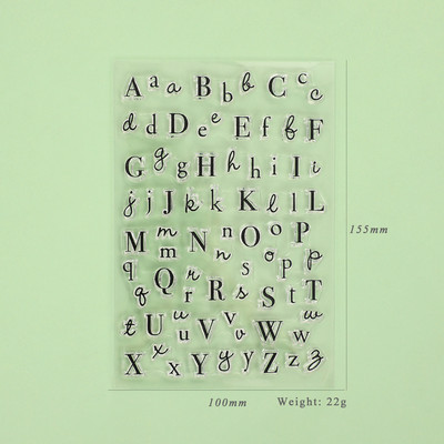 1 vnt Kūrybingas Kalėdų Senelis Anglų abėcėlės permatomas silikoninis antspaudas Paprasti skaidrūs antspaudai Mokykliniai reikmenys „pasidaryk pats“