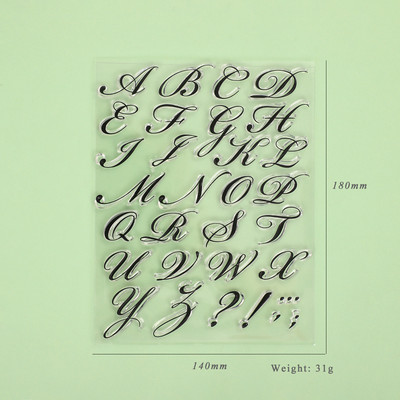 1 vnt Kūrybingas Kalėdų Senelis Anglų abėcėlės permatomas silikoninis antspaudas Paprasti skaidrūs antspaudai Mokykliniai reikmenys „pasidaryk pats“