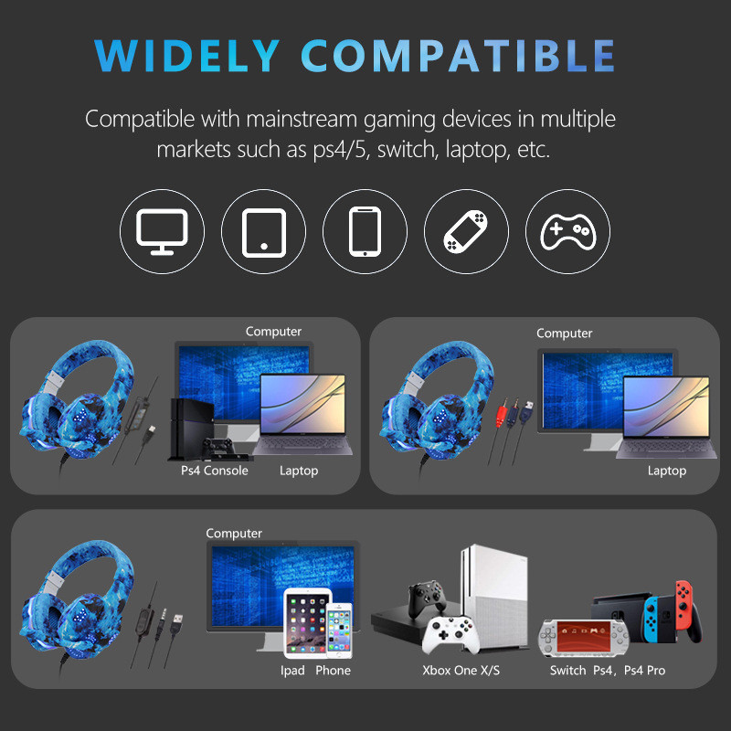 830Pro žaidimų ausinės laidinės ausinės USB mikrofonas žaidėjų ausinės erdvinio garso stereofoninė spalvota šviesa nešiojamam kompiuteriui