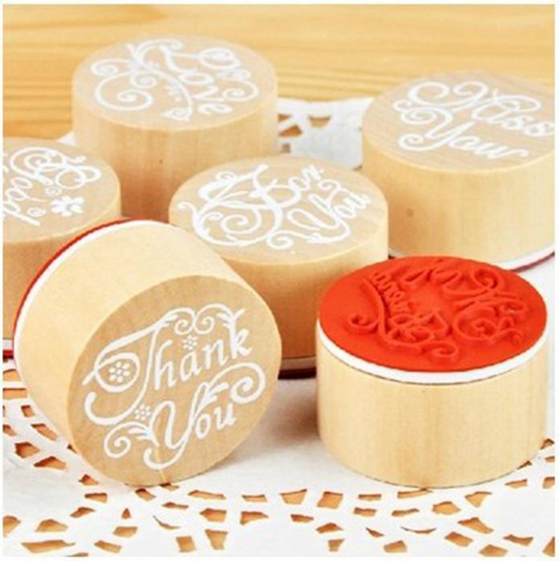 1 vnt. ačiū/už jus palaiminimas sveikinimo žodžiai medinis guminis antspaudas „pasidaryk pats“ amatai iškarpų knygelės kortelės dekoras Rankų darbo raidžių antspaudas