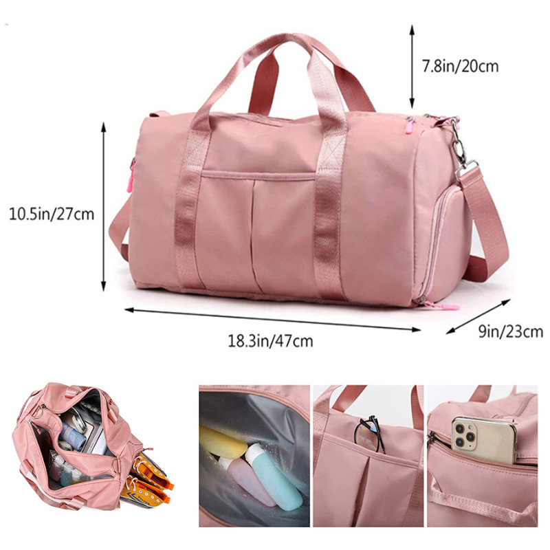 Didelės talpos individualizuotas sportinis krepšys, siuvinėtas sportinis krepšys, jogos krepšys, šlapias ir sausas kišenė ir batų spintelė