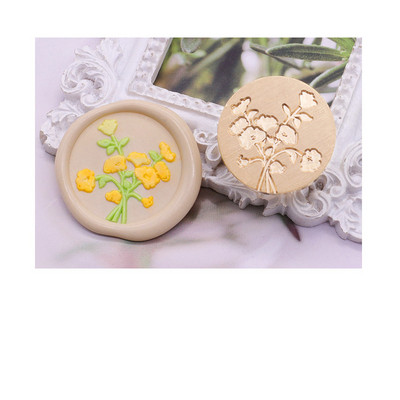 3D reljefinės gėlės vaško antspaudo antspaudo galvutė Kawaii „pasidaryk pats“ Vestuvių vakarėlio kvietimų kortelės Vaško antspaudų vokų sandarinimo antspaudas