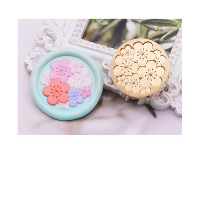 3D reljefinės gėlės vaško antspaudo antspaudo galvutė Kawaii „pasidaryk pats“ Vestuvių vakarėlio kvietimų kortelės Vaško antspaudų vokų sandarinimo antspaudas