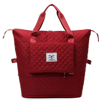 Összehajtható utazótáska nedves száraz elválasztó vízálló kézitáska Lingge nagy kapacitású tömör táska női edzőtermi jóga válltáskák