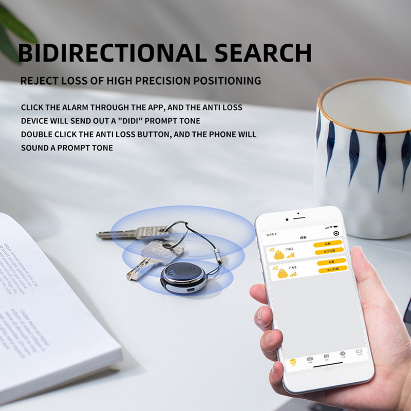 Mini GPS padėties nustatymo priemonė, suderinama su „Bluetooth“ 4.0 Tag Key Dog Gyvūnai Vaikai Apsaugos nuo pametimo Signalizacija Išmanusis Tracker Apsaugos nuo pamestų objektų ieškiklis