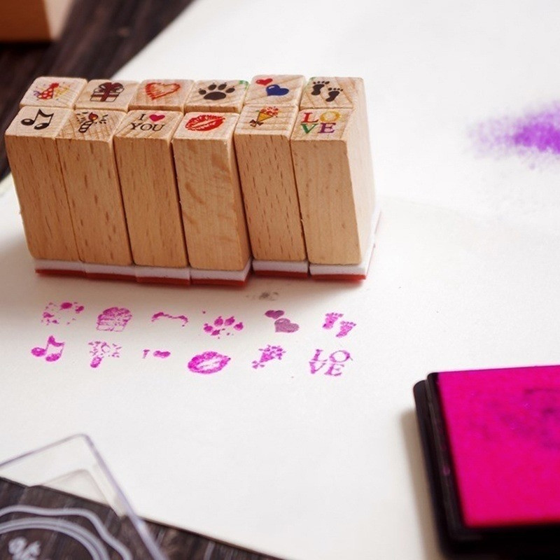 12 vnt/komplektas Vintage Weather Journal antspaudas „Pasidaryk pats“ mediniai antspaudai, skirti „Scrapbooking“ raštinės reikmenims „Scrapbooking“ standartinis antspaudas