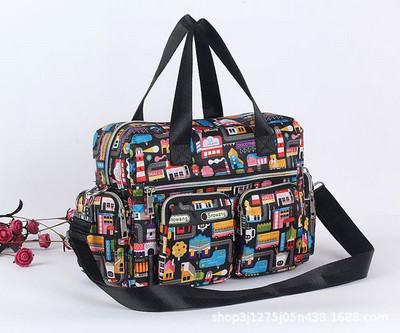 Leopard Moteriška rankinė Nailonas Nauji Bagažo krepšiai Didelės talpos gėlių raštu rankinis lagaminas Kelioniniai krepšiai Moteriški Savaitgalio Krepšiai Merginoms