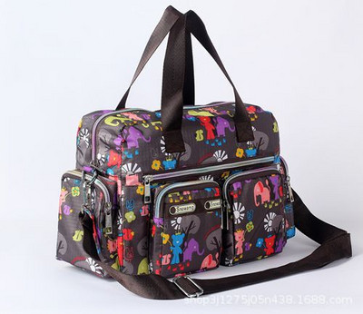 Leopard Moteriška rankinė Nailonas Nauji Bagažo krepšiai Didelės talpos gėlių raštu rankinis lagaminas Kelioniniai krepšiai Moteriški Savaitgalio Krepšiai Merginoms