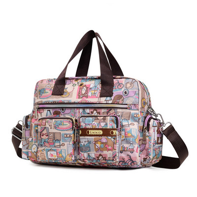 Leopard Moteriška rankinė Nailonas Nauji Bagažo krepšiai Didelės talpos gėlių raštu rankinis lagaminas Kelioniniai krepšiai Moteriški Savaitgalio Krepšiai Merginoms