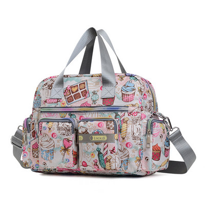 Leopard Moteriška rankinė Nailonas Nauji Bagažo krepšiai Didelės talpos gėlių raštu rankinis lagaminas Kelioniniai krepšiai Moteriški Savaitgalio Krepšiai Merginoms