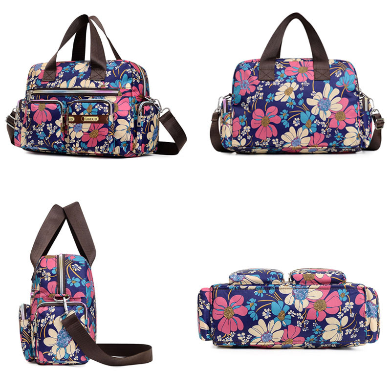 Leopard Moteriška rankinė Nailonas Nauji Bagažo krepšiai Didelės talpos gėlių raštu rankinis lagaminas Kelioniniai krepšiai Moteriški Savaitgalio Krepšiai Merginoms